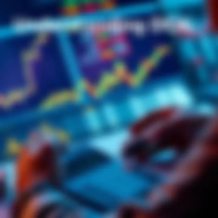 A person reviewing financial charts with a calculator and investment symbols, representing Dollar Cost Averaging strategy in investing.