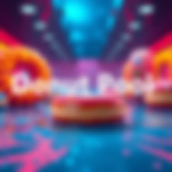 Colorful donuts with text highlights representing new updates in the Donut Pool