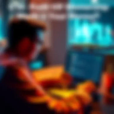 A person looking at a laptop with feedback on Dr. Profit's VIP membership on the screen