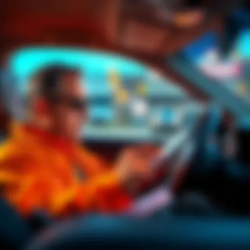 Driver looking at earnings and mileage after a 53-mile trip, considering profits based on a $2 per mile rate.