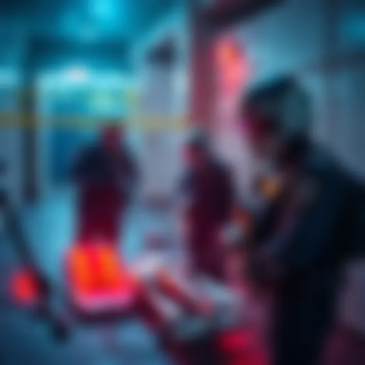 Dubai police at a crime scene investigating the dismembered couple linked to a cryptocurrency fraud case