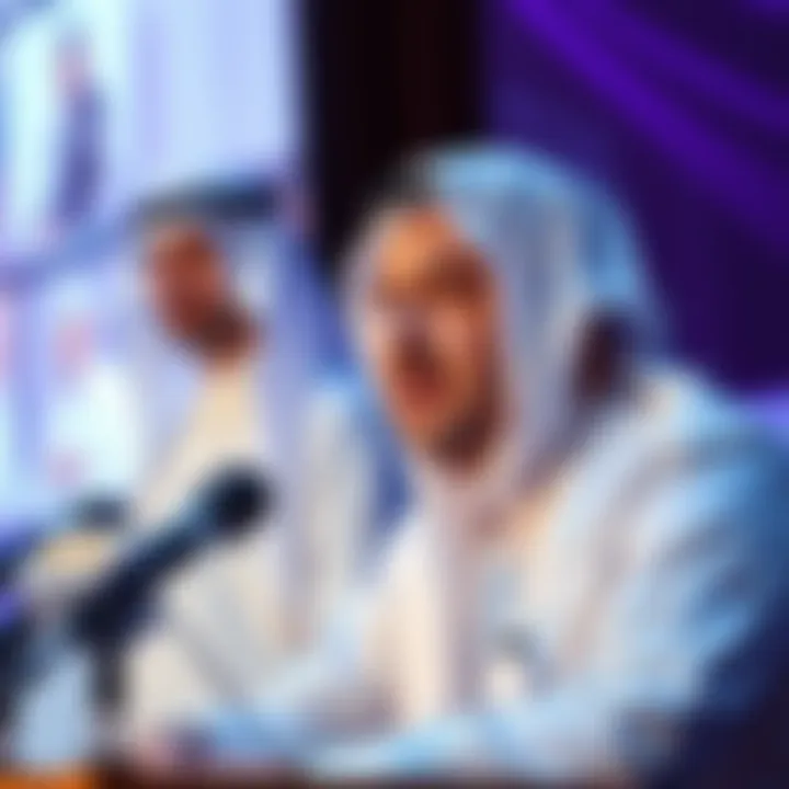 A Dubai financial regulator representative announcing new compliance deadline for cryptocurrency regulations at a press conference.