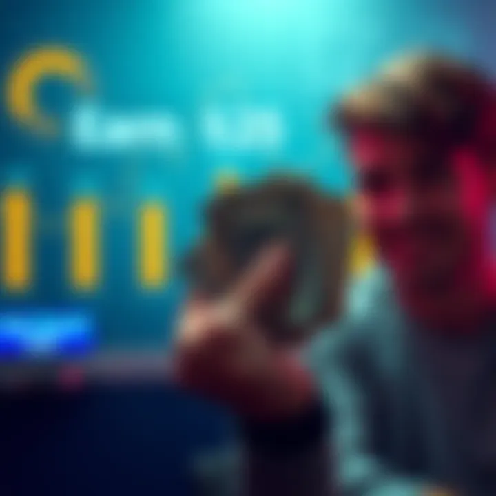 A person holding cash with a simple KYC process infographic in the background