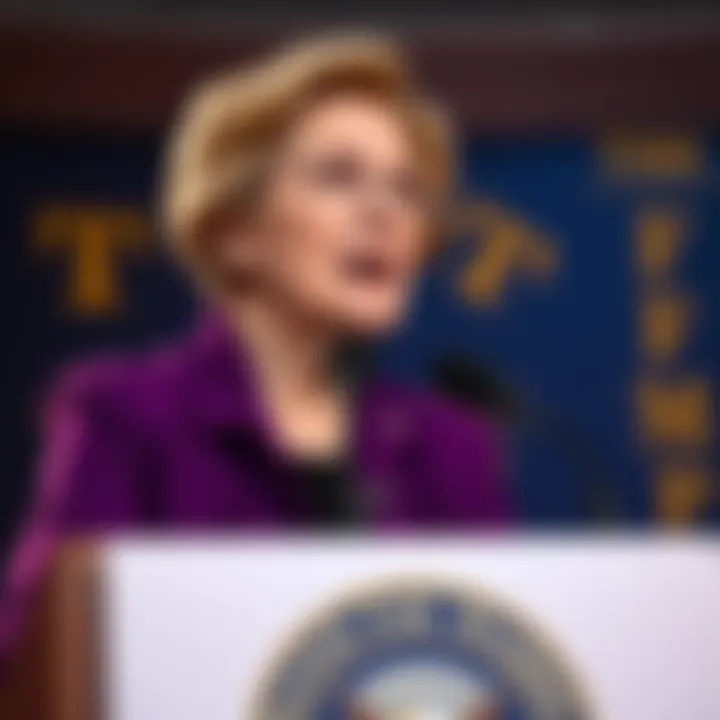 Senator Elizabeth Warren criticizes President Trump regarding the SEC's deal with Justin Sun during a press conference