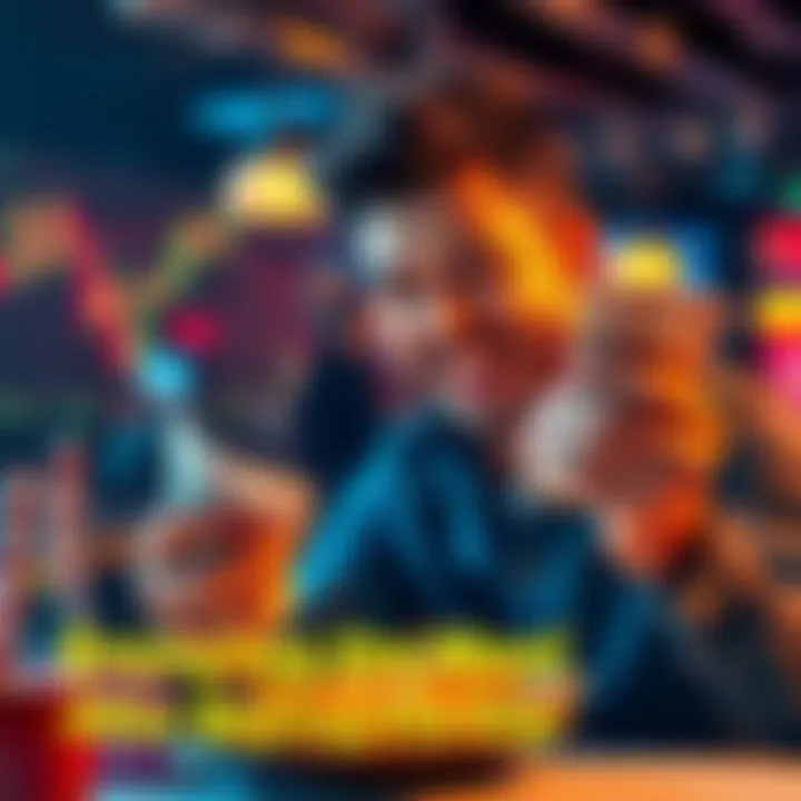 A person joyfully counting money and looking at a trading chart after buying the dip