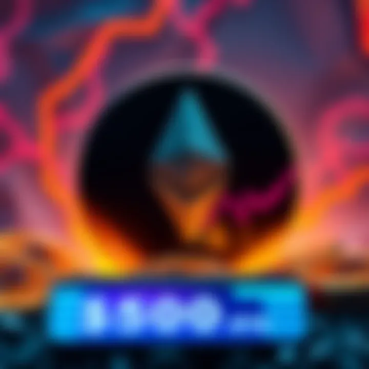 A visual representation of Ethereum staking with a backdrop of the Ethereum logo and a graphic showing 10,000 ETH being sold, highlighting institutional investment contrasts with retail market reactio...