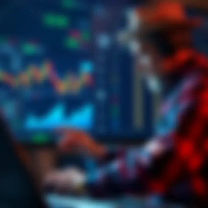 A trader analyzing charts indicating Ethereum's potential rise to $8.5K alongside Bitcoin reaching $150K