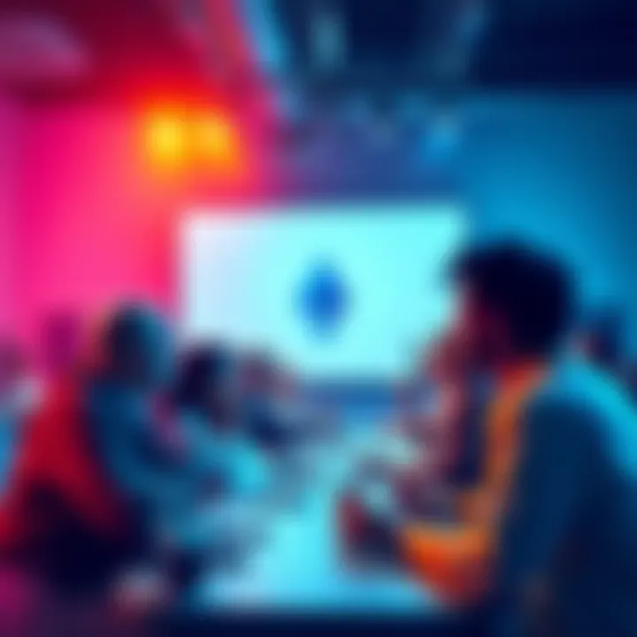 People engaging in a lively discussion about Ethereum updates and news
