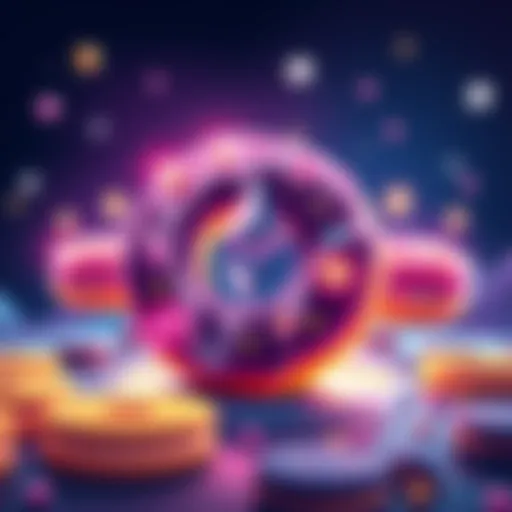 Illustration showing Ethereum's Donuts with minting icons, community symbols, and a treasury graphic to represent economic structure.