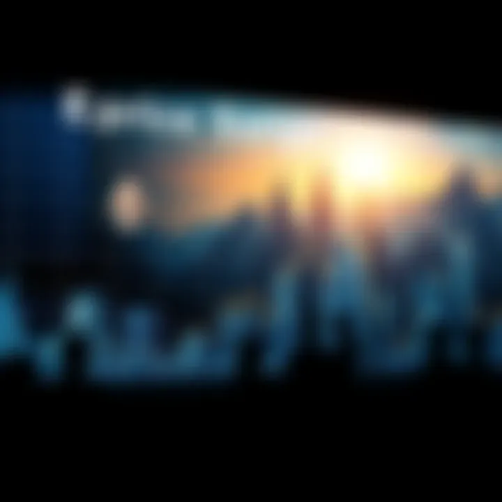 Graph showing Ethereum's rising price trend alongside images of network upgrades and investors discussing,