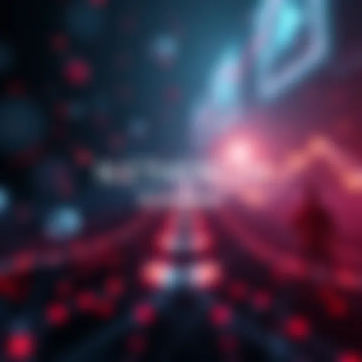 A graphic representation of Ethereum's 10-year plan, highlighting goals like 10,000 transactions per second and quantum resistance with futuristic elements