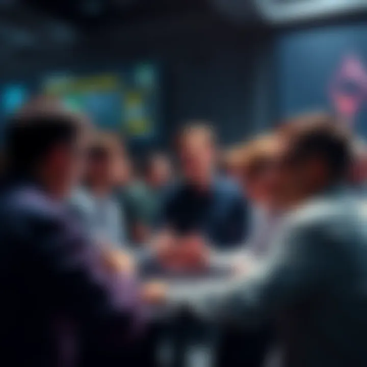 Ethereum Community Discussion A group of people discussing Ethereum trends and news online.