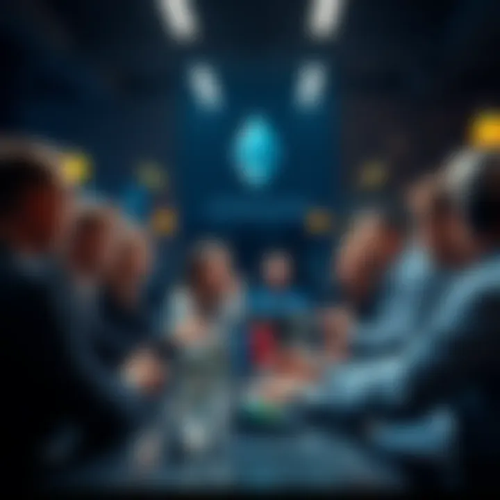 People engaging in a discussion about Ethereum news and updates in a casual online setting.