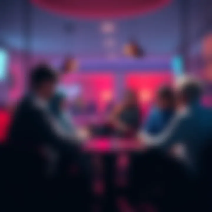 A group of people discussing Ethereum updates and news in a relaxed setting