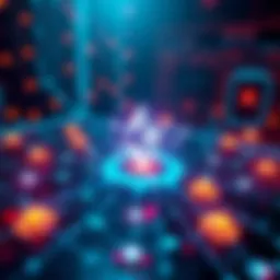 Illustration showing a digital constitution symbolizing decentralized governance with interconnected nodes representing rule enforcement and human coordination.