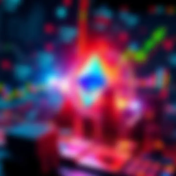 Ethereum Growth in DeFi A graphic showing Ethereum's rising demand in decentralized finance, with charts and symbols representing growth and finance.