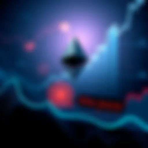 Ethereum logo alongside a graph showing growth in daily transfers and staking activity