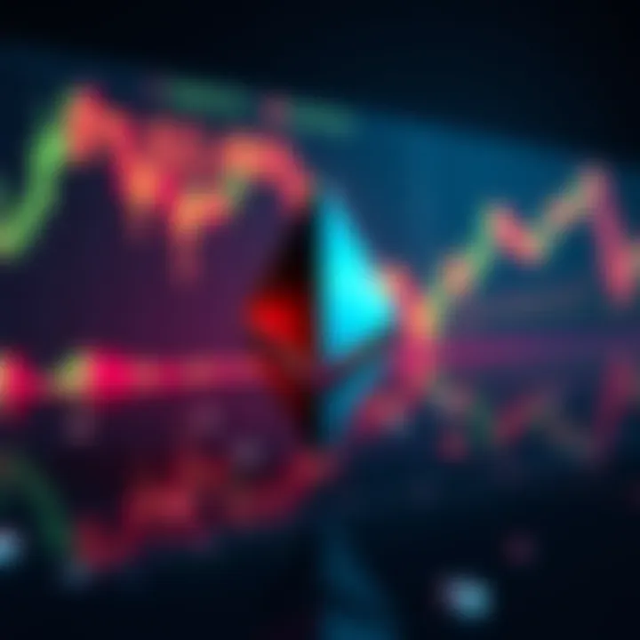 A graphic representation of Ethereum with symbols indicating institutional investment, set against a backdrop showing the price chart near $2,400