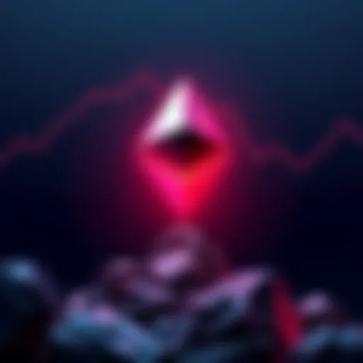 Ethereum logo with an upward arrow symbolizing recovery after a tough quarter