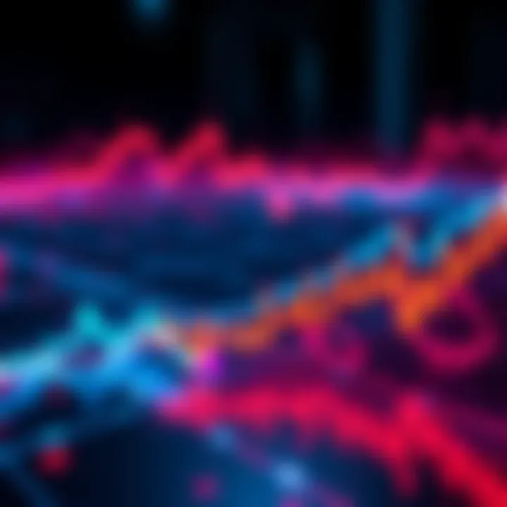 Graph showing rising trends for Ethereum and Solana with bright colors and bullish indicators