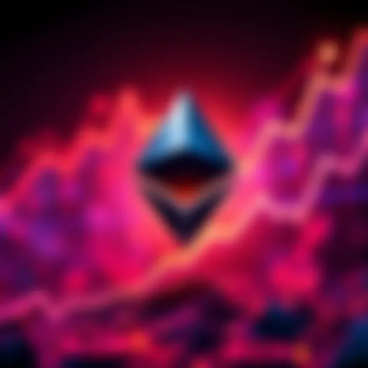 Ethereum Transaction Milestone Graphic showing Ethereum logo with a rising graph indicating record transactions