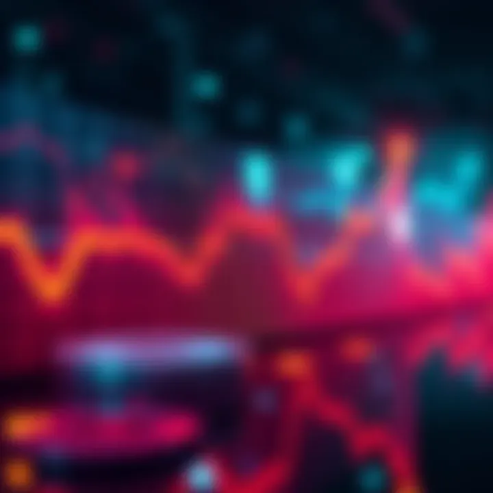 Graph showing a sharp increase in Ethereum transactions over the past week with bright colors indicating growth