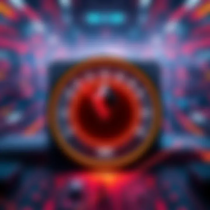 A graphic showing Ethereum's fast transactions with a speedometer indicating high performance.