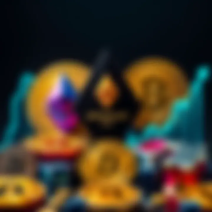 A visual comparison of Ethereum and Bitcoin as treasury assets, showcasing Ethereum's growth in DeFi and staking potential, with upward trend graphics.