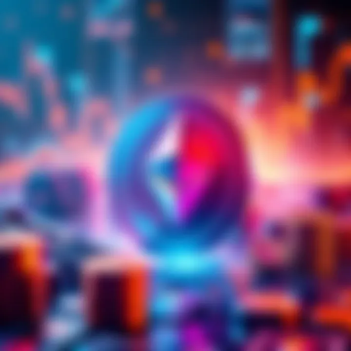 A visual representation of Ethfi cryptocurrency with a futuristic background and investment symbols, showcasing growth potential and market comparisons.