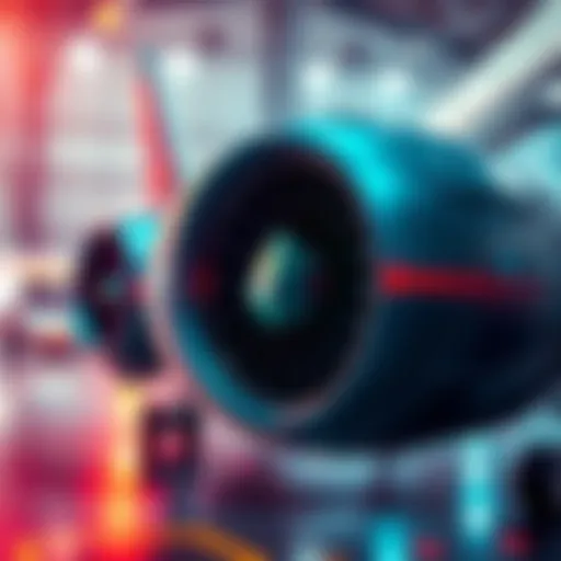 A visual representation of ETHZilla Lease Tokens related to aerospace, showing an aircraft engine and lease agreements.