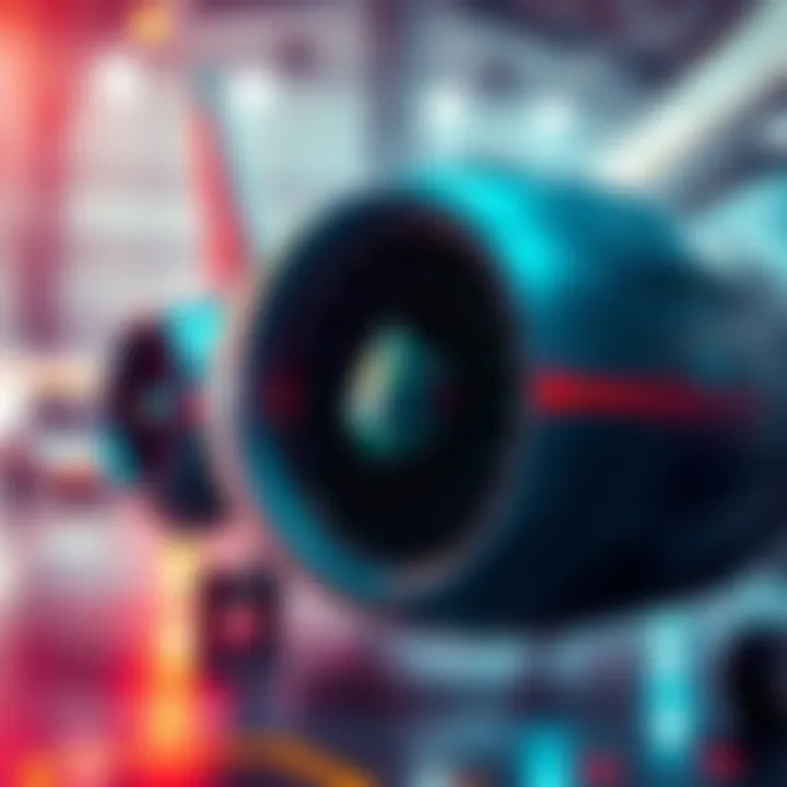 ETHZilla Lease Tokens in Aerospace A visual representation of ETHZilla Lease Tokens related to aerospace, showing an aircraft engine and lease agreements.