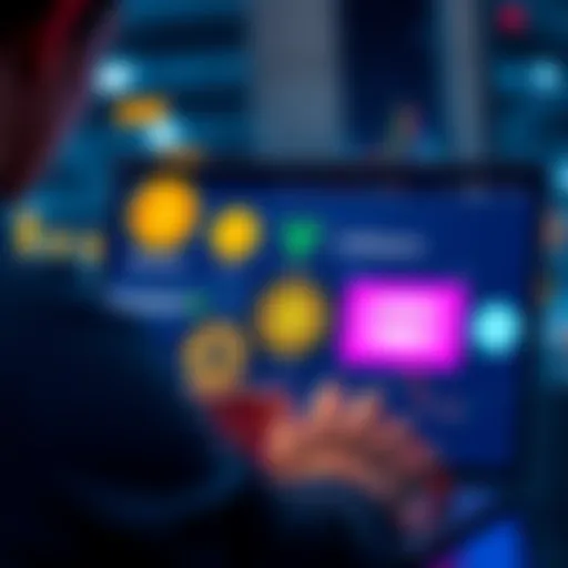 A person looking at different cryptocurrency platforms like Kraken and Coinbase on a laptop screen, considering options after Binance loses its EU license.