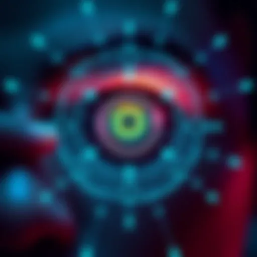 Close-up of a person undergoing an eye-scan for identity verification on digital platforms like Tinder and Zoom.