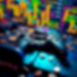 A graphic showing broken game controllers and coins scattered across a digital screen, symbolizing the failure of GameFi projects.