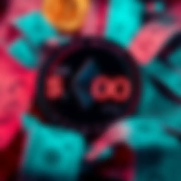 Visual representation of a scam involving fake stablecoins, highlighting the conversion to Ethereum, with money symbols in the background.