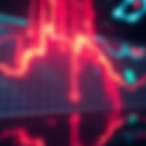 A chart showing a significant decline in Pi price over time, with arrows pointing downward and visual indicators of losses due to scams and sell pressure.