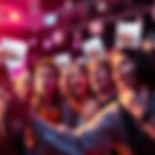 A group of fans expressing shock and confusion at an unexpected event in Spice World, with social media posts displayed around them