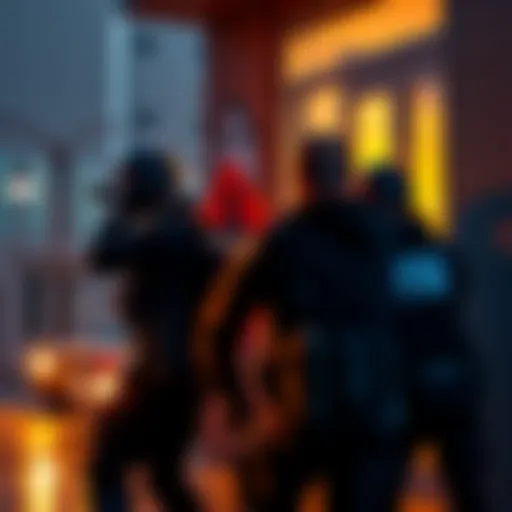 FBI agents arrest a contractor involved in a cryptocurrency theft case, showcasing a scene of law enforcement action outside a building.