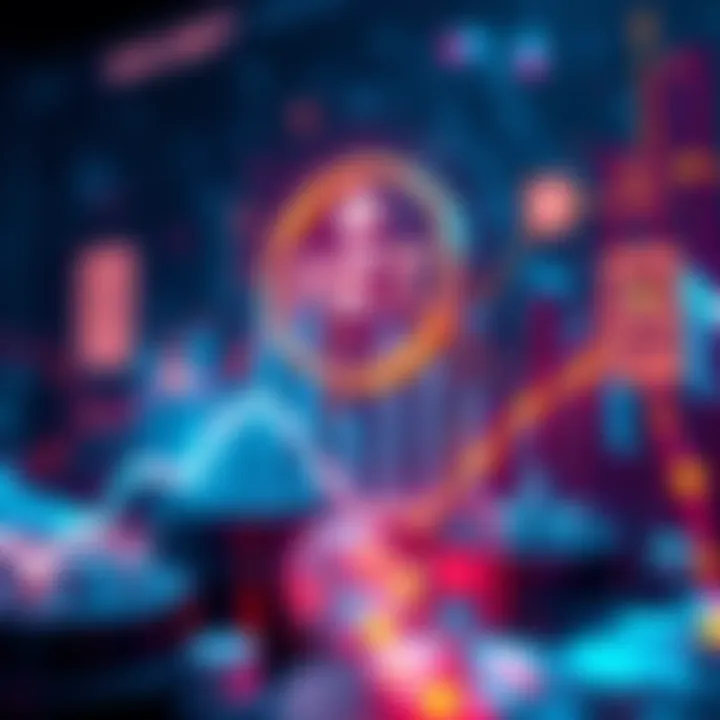 Graphic showing FET logo alongside a rising graph and AI symbols, representing potential growth in cryptocurrency market.