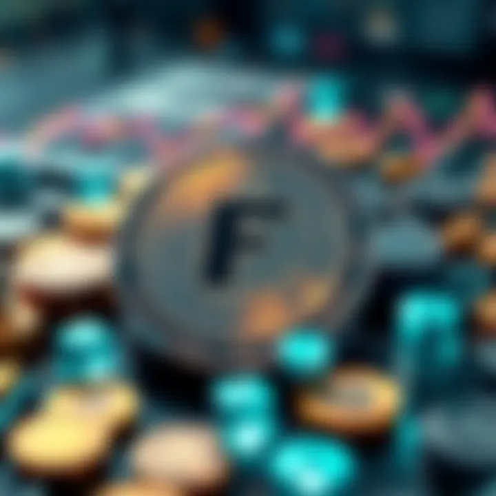 Fidelity Stablecoin Launch A digital representation of Fidelity's new stablecoin with financial symbols around it, highlighting innovation in digital currencies.