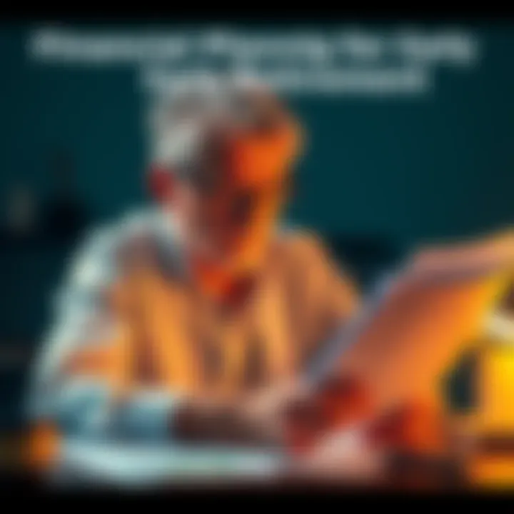 A person analyzing financial documents and a calculator, considering retirement options.