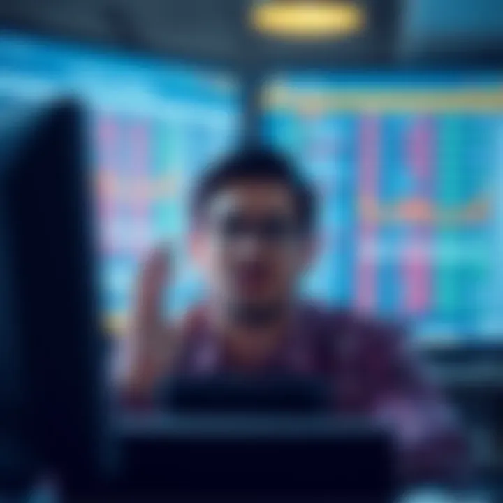 A person looking at a computer screen showing mismatched financial transactions and repayments with a worried expression