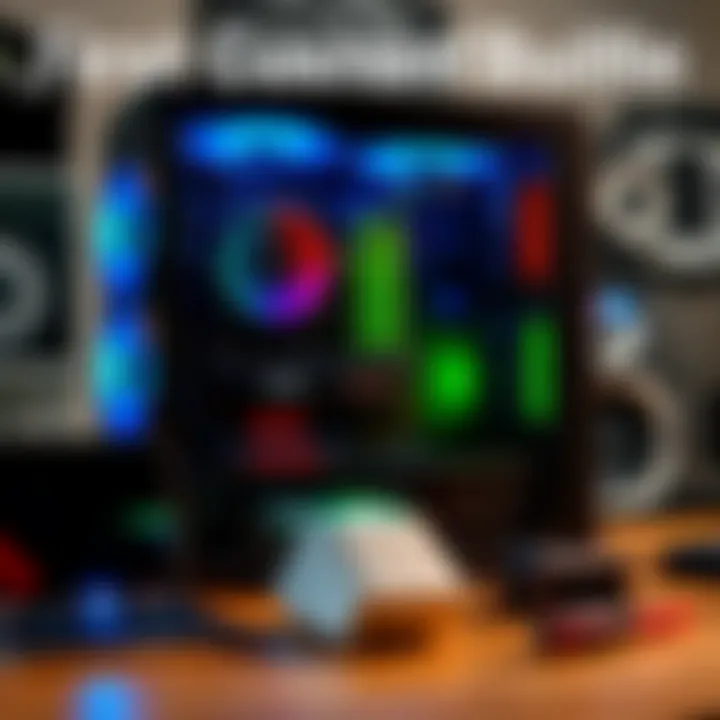 A custom-built PC showcasing high-performance components like an Asus GPU, AMD CPU, and Jonsbo cooling solution, set on a desk with tools nearby.