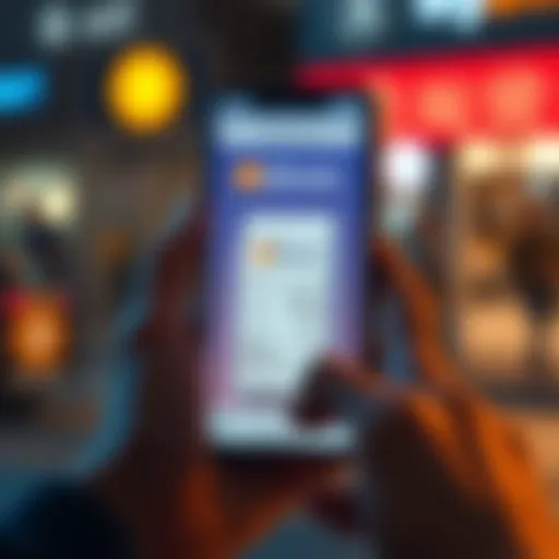 A person holding a smartphone displaying a Bitcoin wallet app, looking at a receipt for their first purchase.