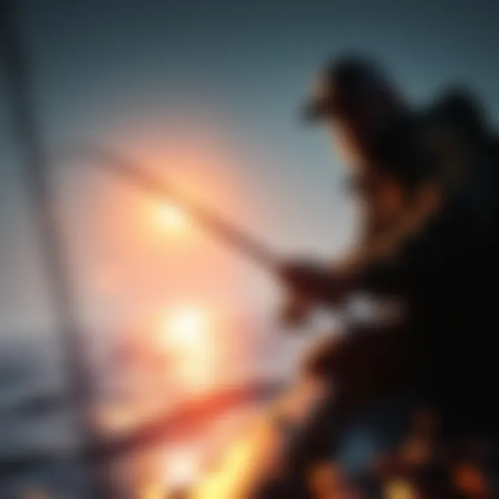 Player casting a fishing line in the game Atlas, showing frustration over hit detection issues