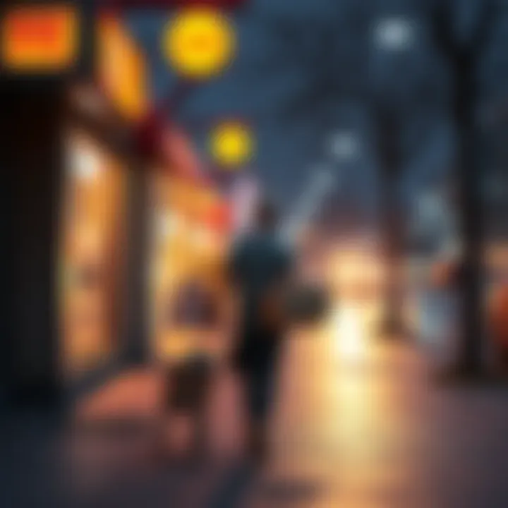 A person walking down the street to collect their food order after a delivery mix-up