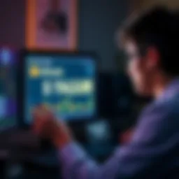 A person looking at their computer screen with a Bitcoin wallet showing a balance of $14,000, contemplating selling or holding their investment.