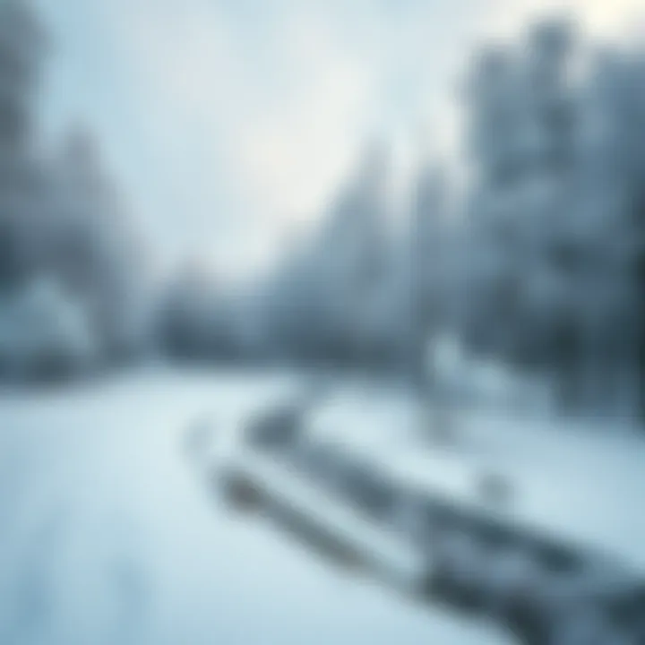Snow-covered trees in a tranquil German forest during winter