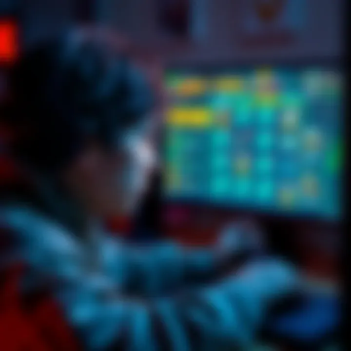 A gamer looks frustrated at their computer screen, showing blocked challenge slots and gameplay focusing on mini-games.