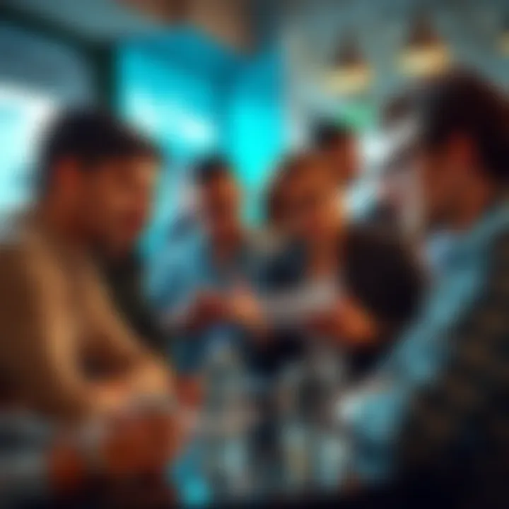 A group of people expressing frustration while discussing their experiences with bid tokens and low rewards in a casual setting.